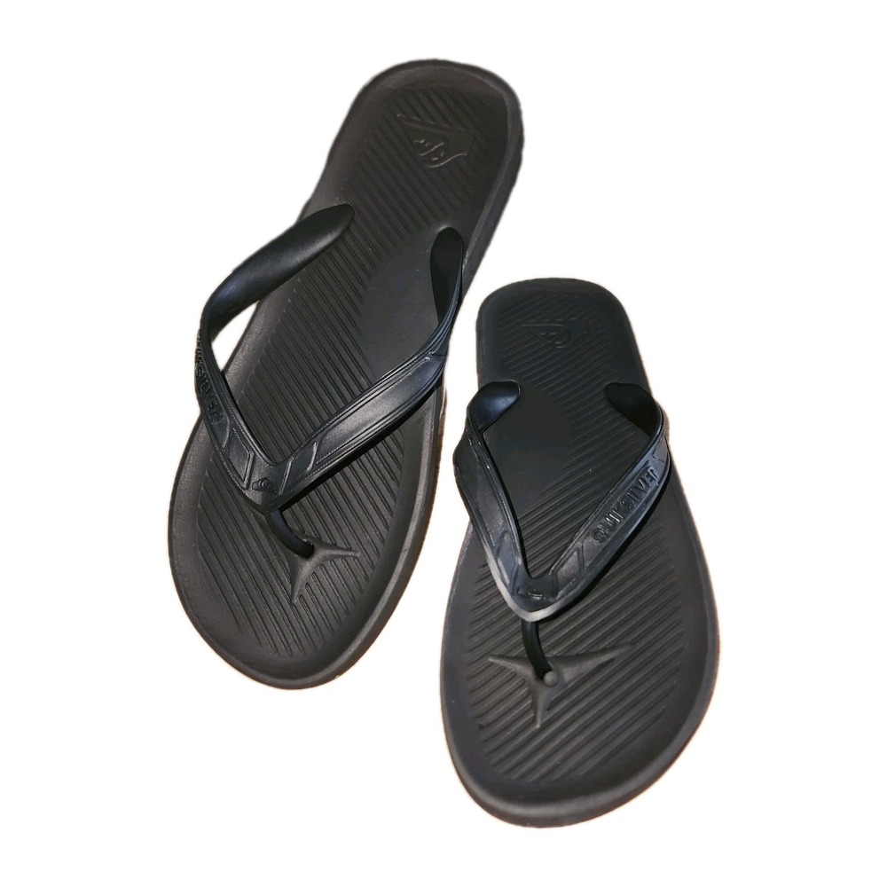 Quiksilver Men's‎ Haleiwa Flip Flops Sandals Black -10/11 AQYL100627-SBKM SOLID